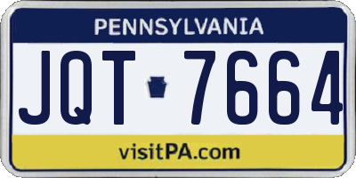 PA license plate JQT7664