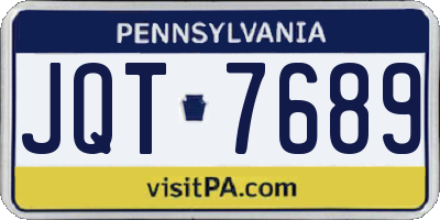 PA license plate JQT7689