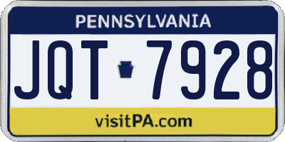 PA license plate JQT7928