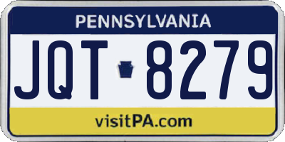 PA license plate JQT8279