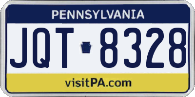 PA license plate JQT8328