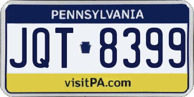 PA license plate JQT8399