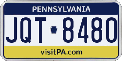 PA license plate JQT8480