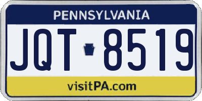 PA license plate JQT8519