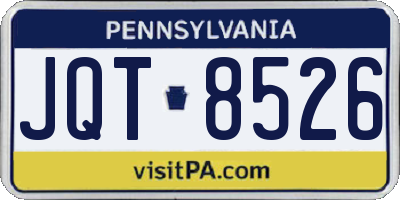 PA license plate JQT8526