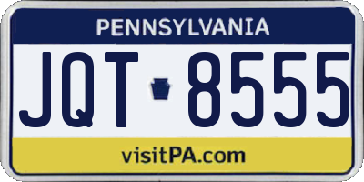 PA license plate JQT8555