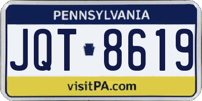 PA license plate JQT8619