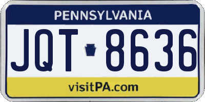 PA license plate JQT8636