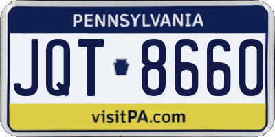 PA license plate JQT8660