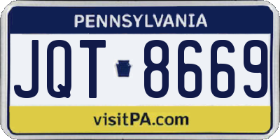 PA license plate JQT8669