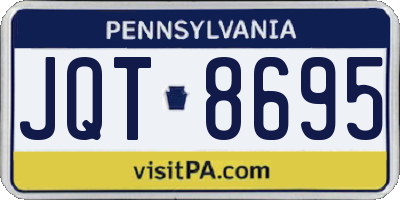 PA license plate JQT8695