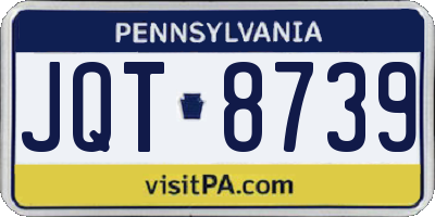 PA license plate JQT8739