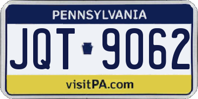 PA license plate JQT9062