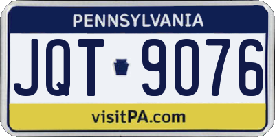 PA license plate JQT9076