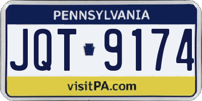 PA license plate JQT9174