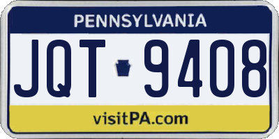 PA license plate JQT9408