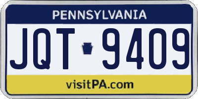 PA license plate JQT9409