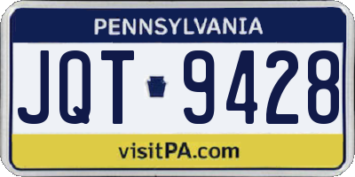 PA license plate JQT9428