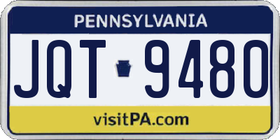 PA license plate JQT9480