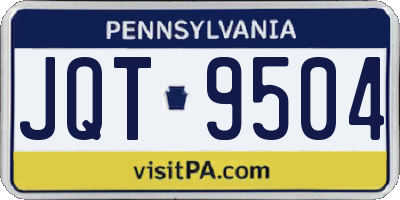 PA license plate JQT9504