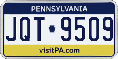 PA license plate JQT9509