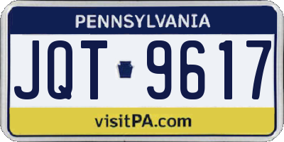PA license plate JQT9617