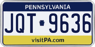 PA license plate JQT9636