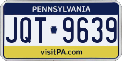 PA license plate JQT9639