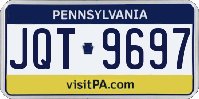 PA license plate JQT9697