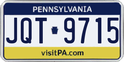 PA license plate JQT9715