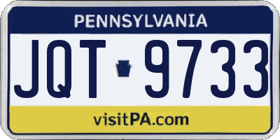 PA license plate JQT9733
