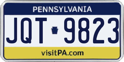PA license plate JQT9823