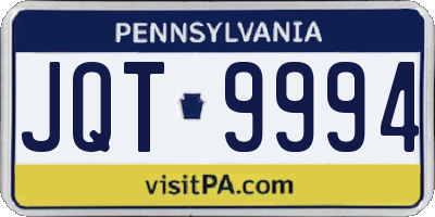 PA license plate JQT9994