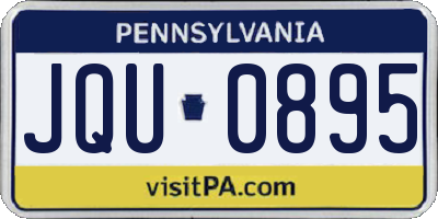 PA license plate JQU0895