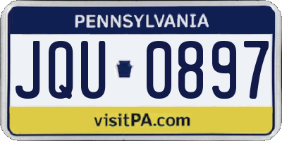 PA license plate JQU0897