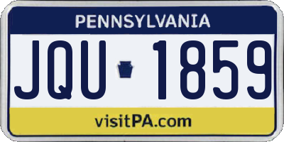 PA license plate JQU1859