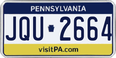 PA license plate JQU2664