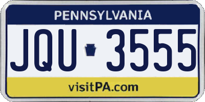 PA license plate JQU3555