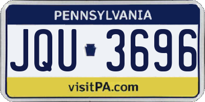 PA license plate JQU3696
