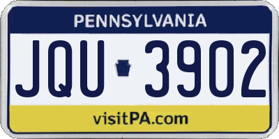 PA license plate JQU3902