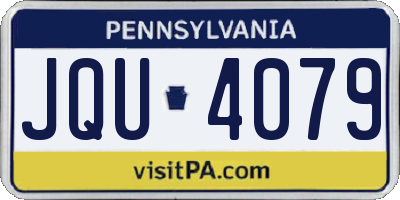 PA license plate JQU4079