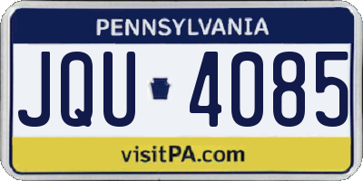 PA license plate JQU4085