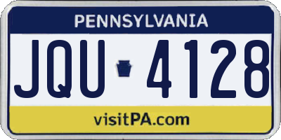 PA license plate JQU4128