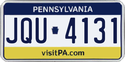 PA license plate JQU4131