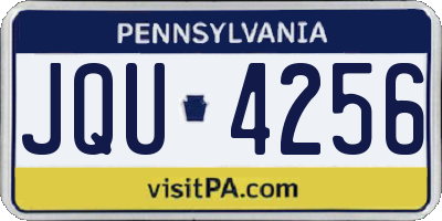 PA license plate JQU4256