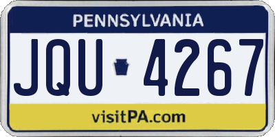 PA license plate JQU4267