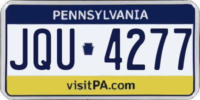PA license plate JQU4277