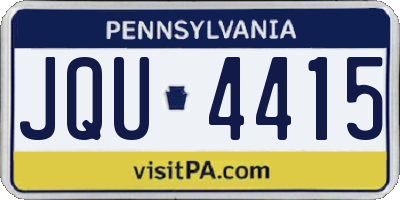 PA license plate JQU4415