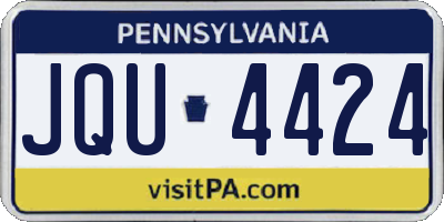 PA license plate JQU4424