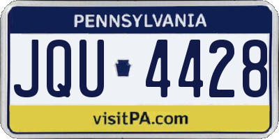 PA license plate JQU4428